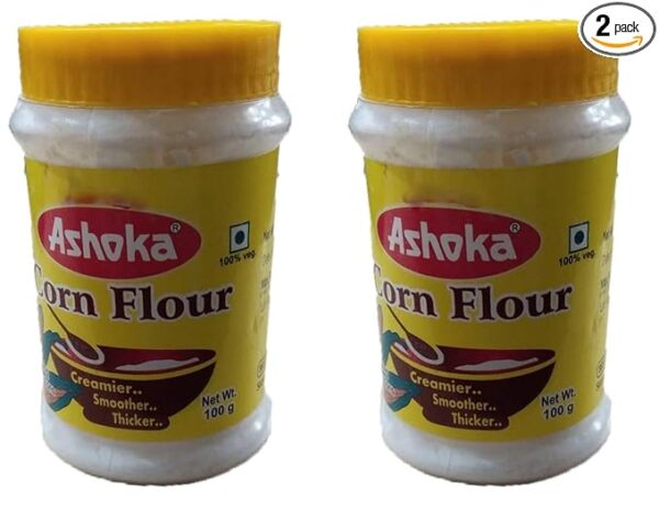 Ashoka 100% Natural Corn Flour Powder 100 gm, Corn Starch, Cholam Powder, Makkai Flour (Pack of 2)