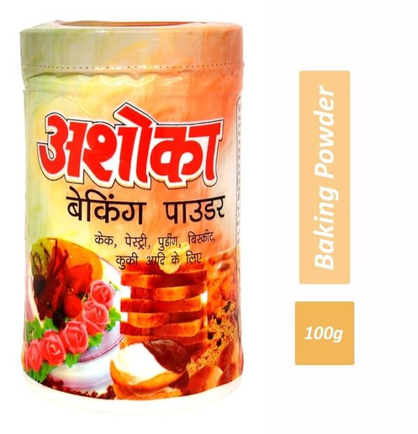 Ashoka Premium Baking Powder for Making Cake, Breads, Muffins, Dhokla, Idlis, Naans, Baking Ingredients, Pizza Making and Dough,100gms each (Pack Of 4)